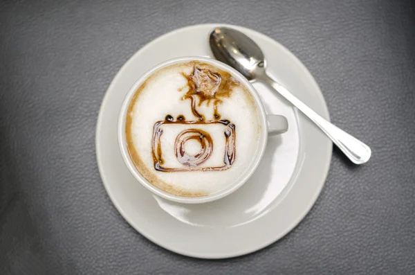 Coffee with camera — Stock Photo, Image