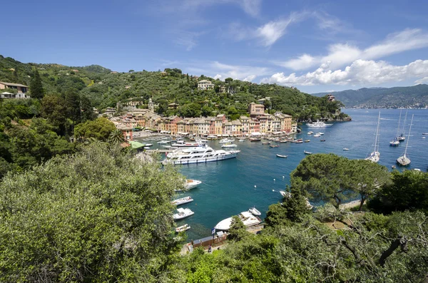 Portofino içinde yatay — Stok fotoğraf