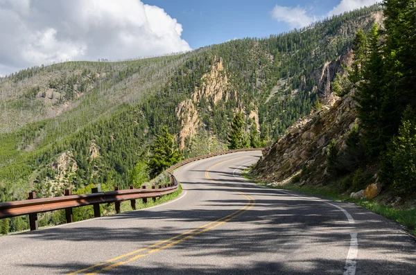 Estrada em Yellowstone — Fotografia de Stock