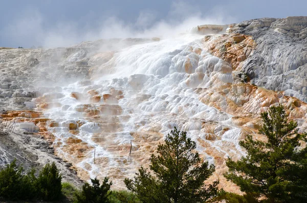 Mamute fontes termais em Yellowstone — Fotografia de Stock