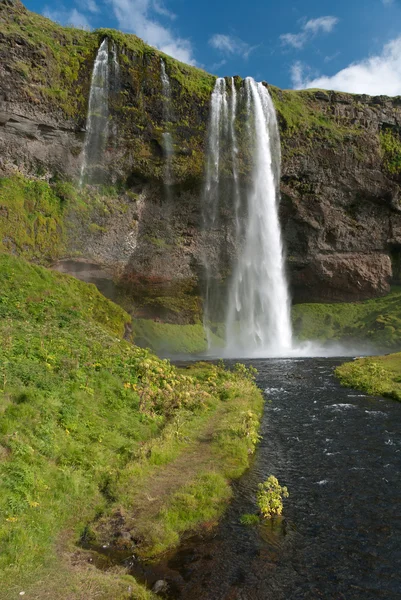 Seljalandsfoss Cachoeira na Islândia — Fotografia de Stock