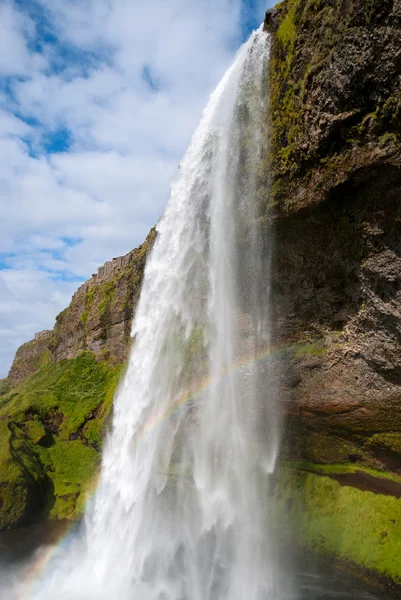 冰岛的Seljalandsfoss瀑布 — 图库照片