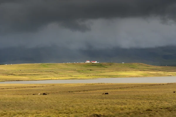 Cielo nero in Islanda — Foto Stock