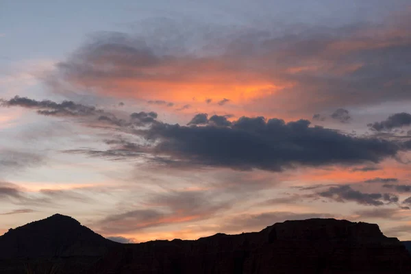 Orange Clouds Sunset Capitol Reef National Park United States America — Stock Photo, Image