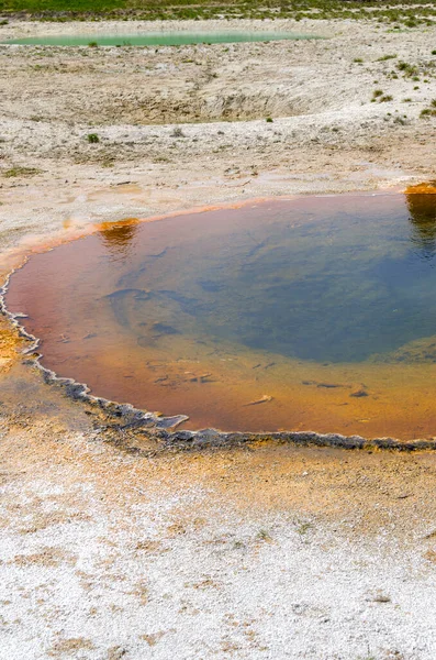 Geiser Aguas Termales Antigua Cuenca Fiel Parque Nacional Yellowstone Wyoming — Foto de Stock