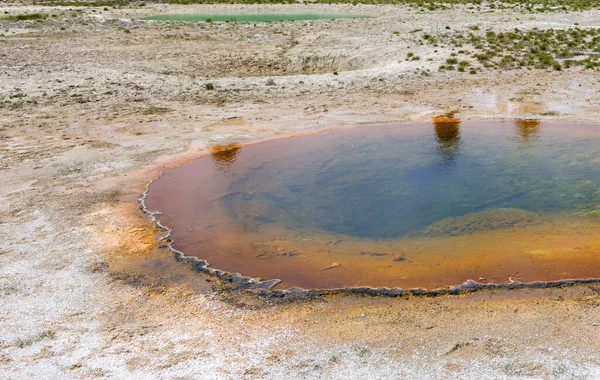 Geiser Aguas Termales Antigua Cuenca Fiel Parque Nacional Yellowstone Wyoming — Foto de Stock