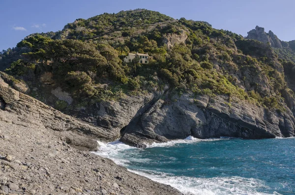 Punta Chiappa Stretch Coast Portofino Promontory Genoa Liguria — Stock Photo, Image