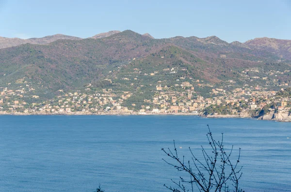 Punta Chiappa Tramo Costa Promontorio Portofino Génova Liguria — Foto de Stock