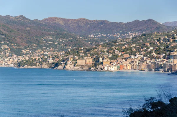 Punta Chiappa Liguria Nın Cenova Kentindeki Portofino Kıyı Şeridi — Stok fotoğraf