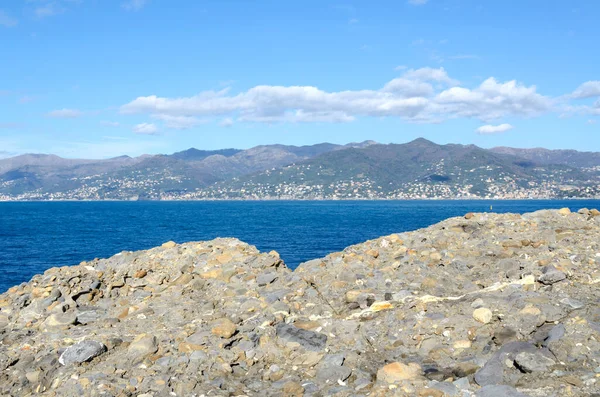 Punta Chiappa Tramo Costa Promontorio Portofino Génova Liguria — Foto de Stock