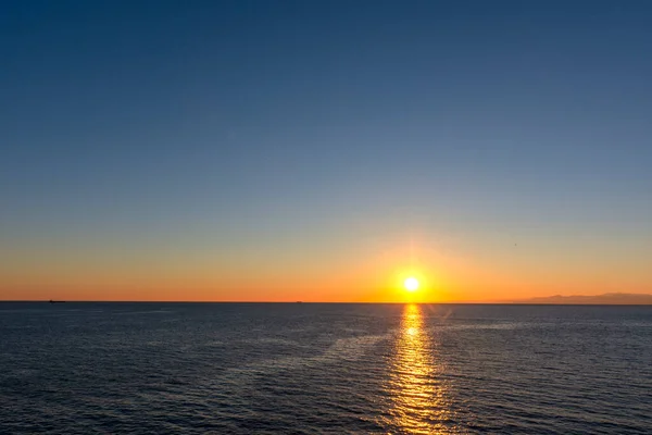 Sunset Sea Promenade Genoa Nervi Liguria — Stock Photo, Image