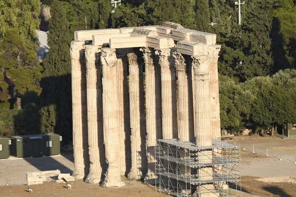 Detalles Construcción Las Columnas Acrópolis Atenas Grecia — Foto de Stock