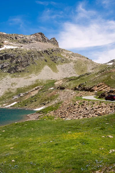 Ceresole RealeとNivolet丘の間の風景山 イタリアのピエモンテ州のSerr湖 Agnel湖 Nivolet湖の周り — ストック写真