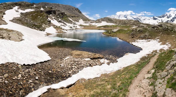 Paysage Montagne Entre Ceresole Reale Colline Nivolet Autour Lac Serr — Photo