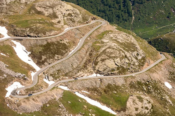 Estradas Montanha Entre Ceresole Reale Colina Nivolet Torno Lago Serr — Fotografia de Stock