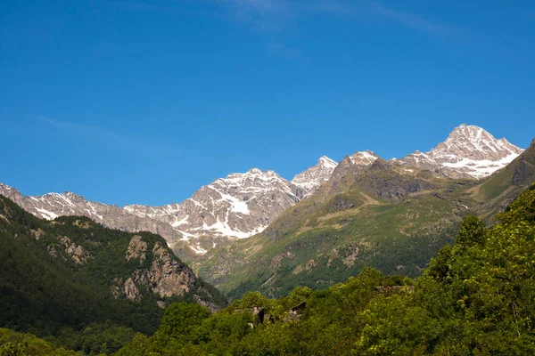 Landskap Berg Mellan Ceresole Reale Och Nivolet Kulle Runt Serr — Stockfoto