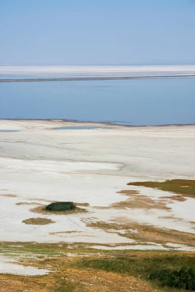 Landskap Vägen Antelope Island State Park Salt Sjö Stad Utah — Stockfoto