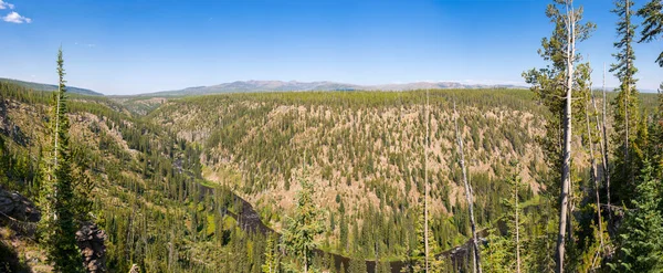 Lago Yellowstone Rio Yellowstone Parque Nacional Yellowstone Wyoming — Fotografia de Stock