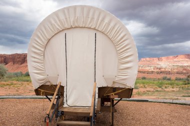 Amerika Birleşik Devletleri 'nde Utah' taki kovboy vagonunun ayrıntıları.