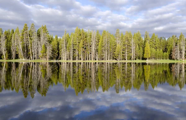 Yellowstone Gölü 'nde gündoğumu Wyoming' deki Yellowstone Ulusal Parkı 'nda