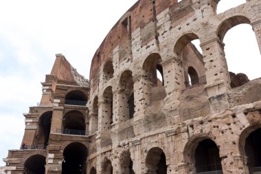 İtalya 'da Roma' daki kolezyum anıtının görüşleri ve ayrıntıları