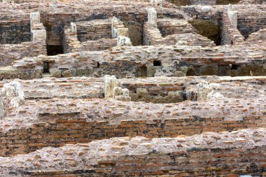 İtalya 'da Roma' daki kolezyum anıtının görüşleri ve ayrıntıları