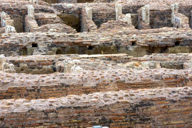 İtalya 'da Roma' daki kolezyum anıtının görüşleri ve ayrıntıları