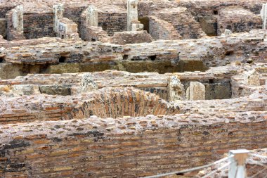 İtalya 'da Roma' daki kolezyum anıtının görüşleri ve ayrıntıları