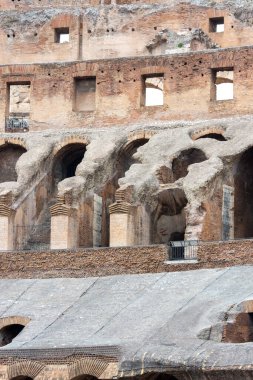 İtalya 'da Roma' daki kolezyum anıtının görüşleri ve ayrıntıları