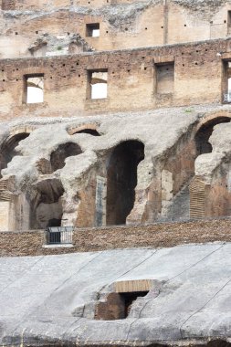 İtalya 'da Roma' daki kolezyum anıtının görüşleri ve ayrıntıları
