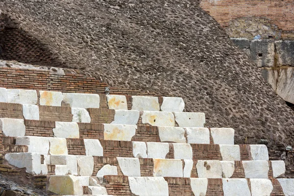 Vistas Detalles Del Monumento Coliseo Roma Italia — Foto de Stock