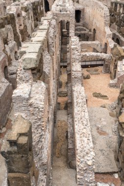 İtalya 'da Roma' daki kolezyum anıtının görüşleri ve ayrıntıları
