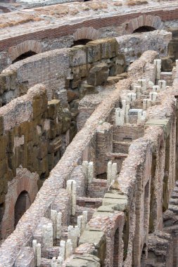 İtalya 'da Roma' daki kolezyum anıtının görüşleri ve ayrıntıları