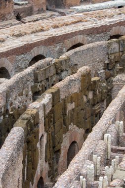 İtalya 'da Roma' daki kolezyum anıtının görüşleri ve ayrıntıları