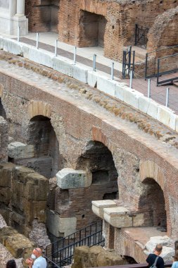 İtalya 'da Roma' daki kolezyum anıtının görüşleri ve ayrıntıları
