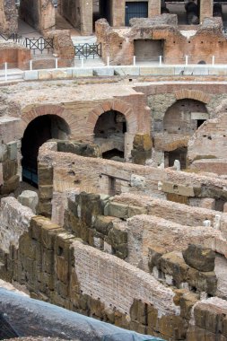 İtalya 'da Roma' daki kolezyum anıtının görüşleri ve ayrıntıları