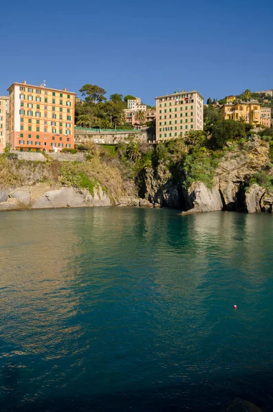 Landscape Camogli Village Genoa Liguria — стоковое фото