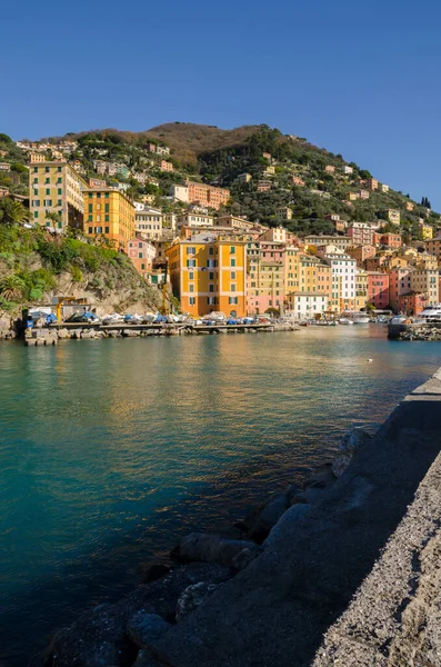 Paisaje Pueblo Camogli Génova Liguria — Foto de Stock