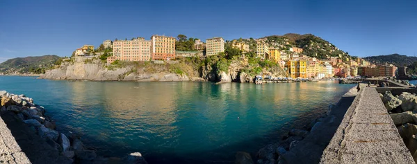 Ligurya Nın Cenova Kentindeki Camogli Köyünde Manzara — Stok fotoğraf