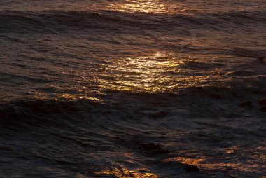 Liguria, Cenova 'da Boccadasse sahilinde deniz manzarası