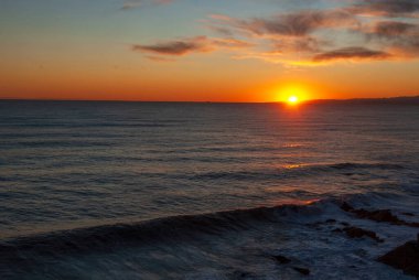 Liguria, Cenova 'da Boccadasse sahilinde deniz manzarası