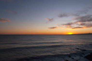 Liguria, Cenova 'da Boccadasse sahilinde deniz manzarası