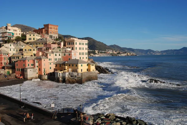 Paisaje Marino Costa Boccadasse Génova Liguria —  Fotos de Stock