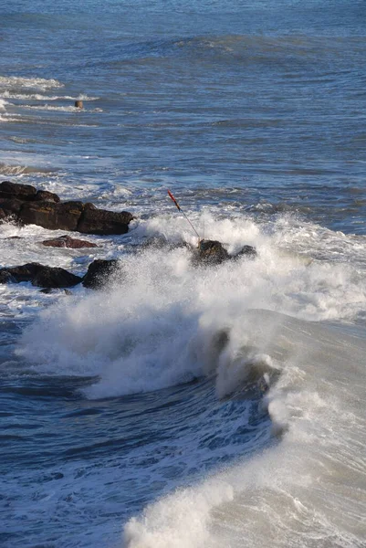 Havslandskap Vid Kusten Boccadasse Genua Ligurien — Stockfoto