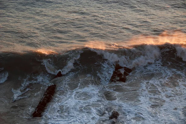 Liguria Cenova Boccadasse Sahilinde Deniz Manzarası — Stok fotoğraf