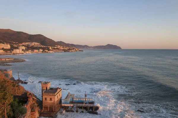 Paisaje Marino Costa Boccadasse Génova Liguria — Foto de Stock