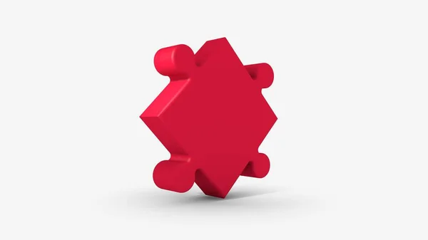 3d render of a red rotating puzzle. — 스톡 사진