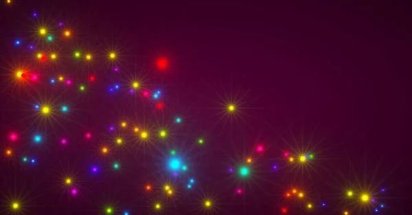 3d Festive stelle splendenti sfondo. — Foto Stock
