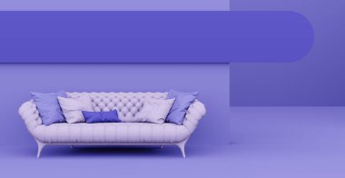 3D soyut iç mekan. İç şablon.