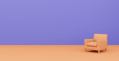 3D soyut iç mekan. İç şablon.